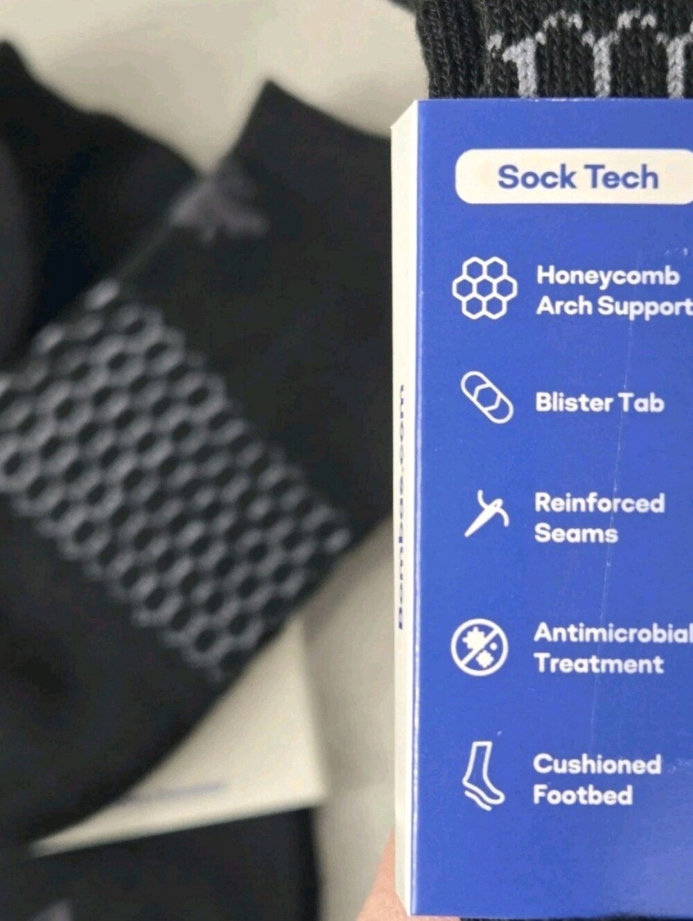 Bombas Ankle Socks Medium 5 Pair Unisex Womens & Mens Honeycomb Black/Grey BNWT - Picture 7 of 11
